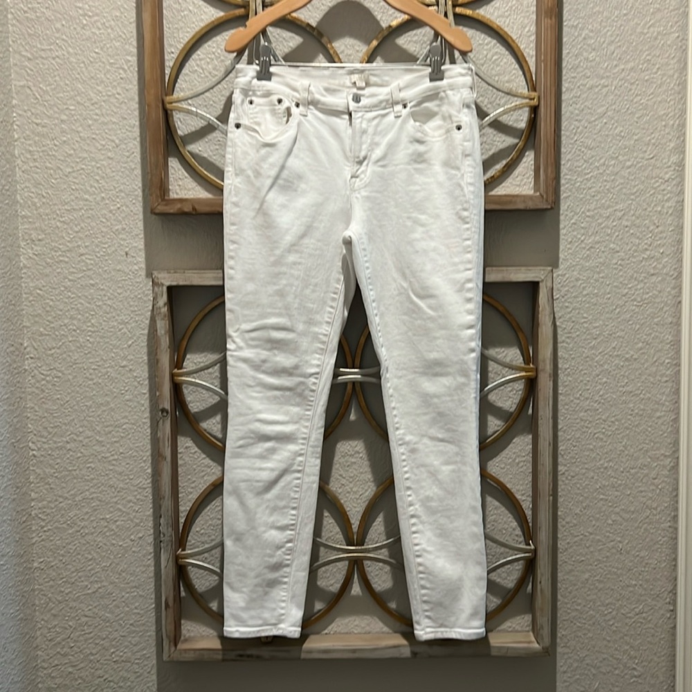Cream skinny jeans
